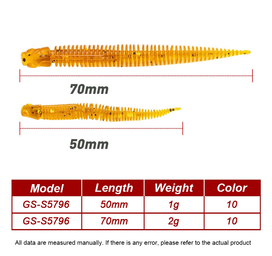 Freshwater Bass Soft Lure 50 mm 70 mm Silicone Artificial Fishing ABS Pencil Lure - view 8