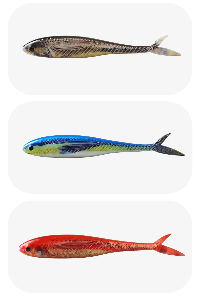 CHEERY 12.5cm Fluke Lure Split Tail Soft Plastic Fishing Swimbait ABS Pencil Lure - view 3
