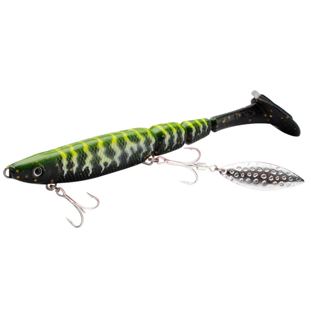 Cheery AGS628/1 130mm 34.6g 6 3D PVC T Soft Lure Hooks, for