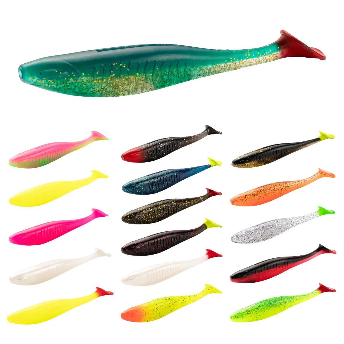 Cheery OEM T Tail Shad Swimbait Silicone Soft Lure, for Bass ABS Pencil Lure - view 5