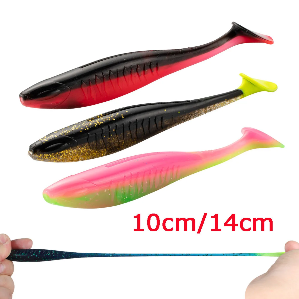 Cheery OEM T Tail Shad Swimbait Silicone Soft Lure, for Bass ABS Pencil Lure - view 6