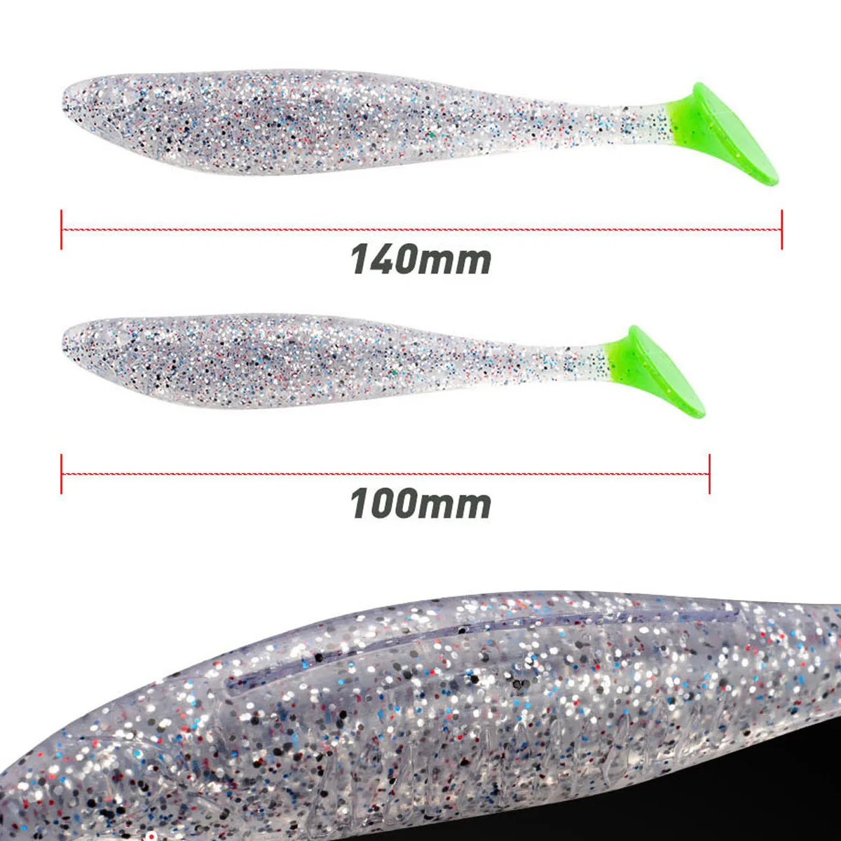 Cheery OEM T Tail Shad Swimbait Silicone Soft Lure, for Bass ABS Pencil Lure - view 7