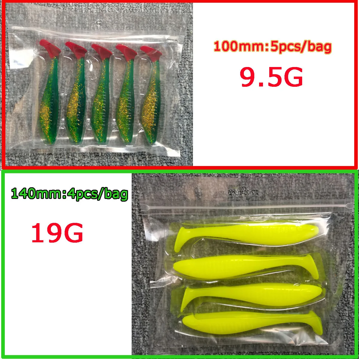 Cheery OEM T Tail Shad Swimbait Silicone Soft Lure, for Bass ABS Pencil Lure - view 8