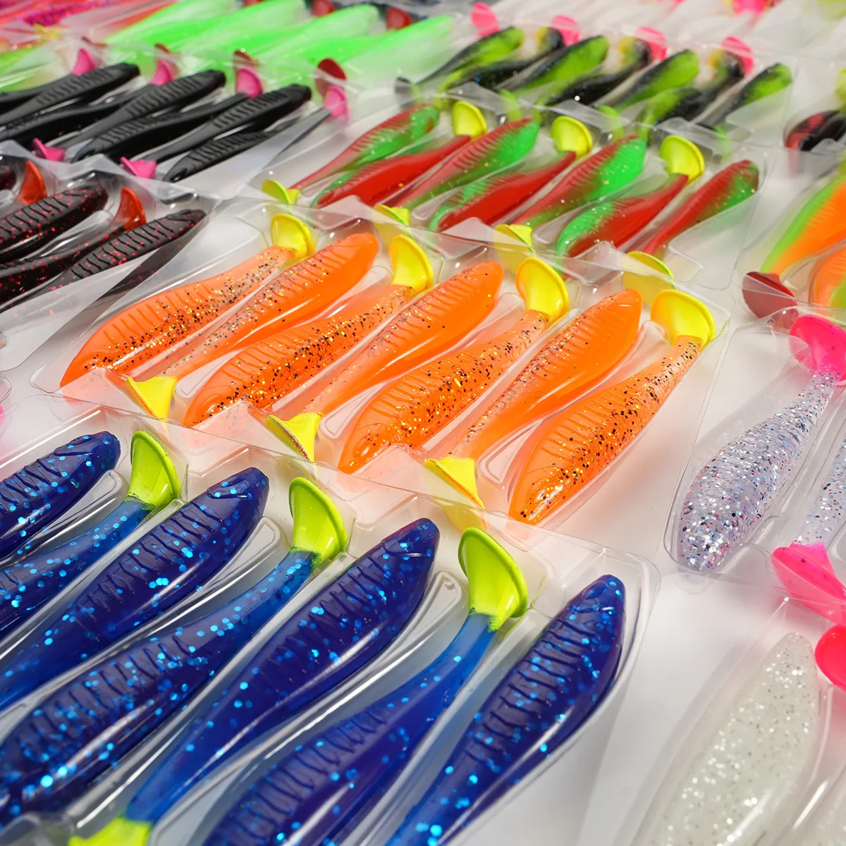 SL088-7PCS 8cm/5g Soft Swimbait Worm Fishing Bait - Pencil Lure by Cheery