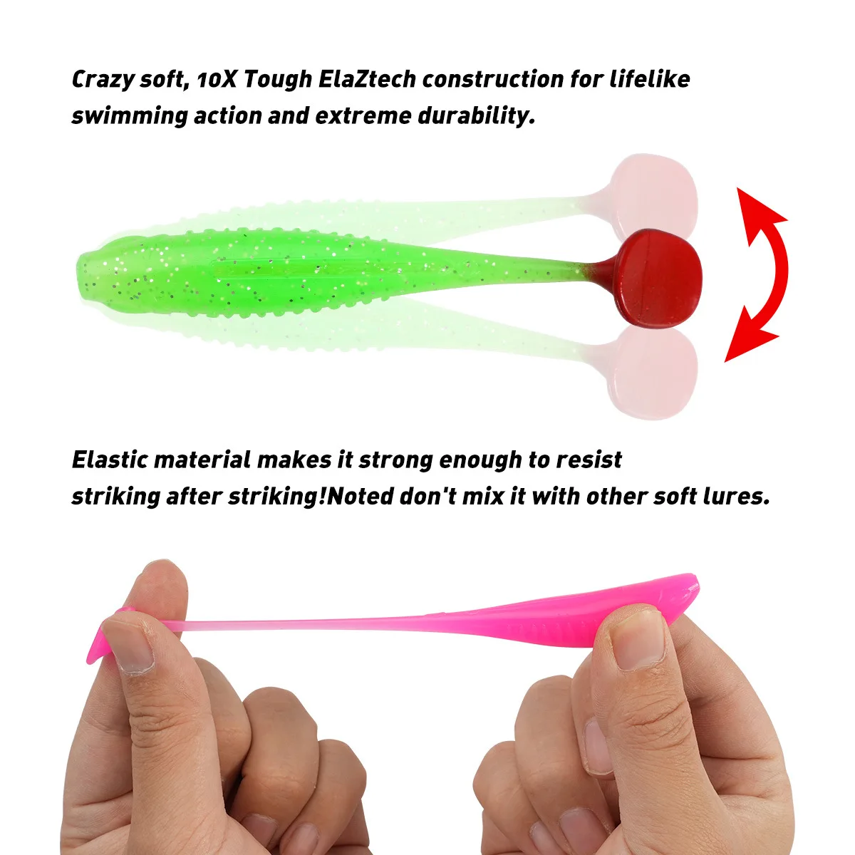 SL088-7PCS 8cm/5g Soft Swimbait Worm Fishing Bait ABS Pencil Lure - detail 1