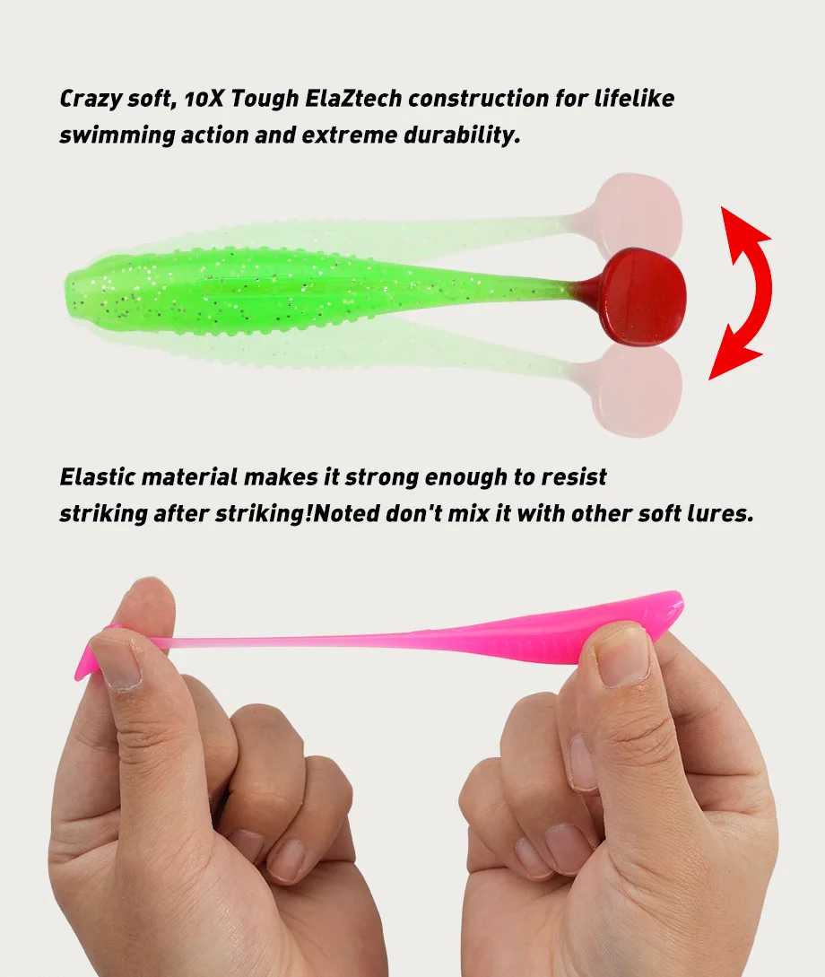 SL088-7PCS 8cm/5g Soft Swimbait Worm Fishing Bait ABS Pencil Lure - view 5