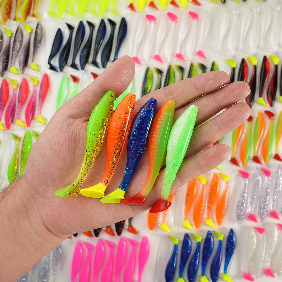 SL088-7PCS 8cm/5g Soft Swimbait Worm Fishing Bait ABS Pencil Lure - view 11
