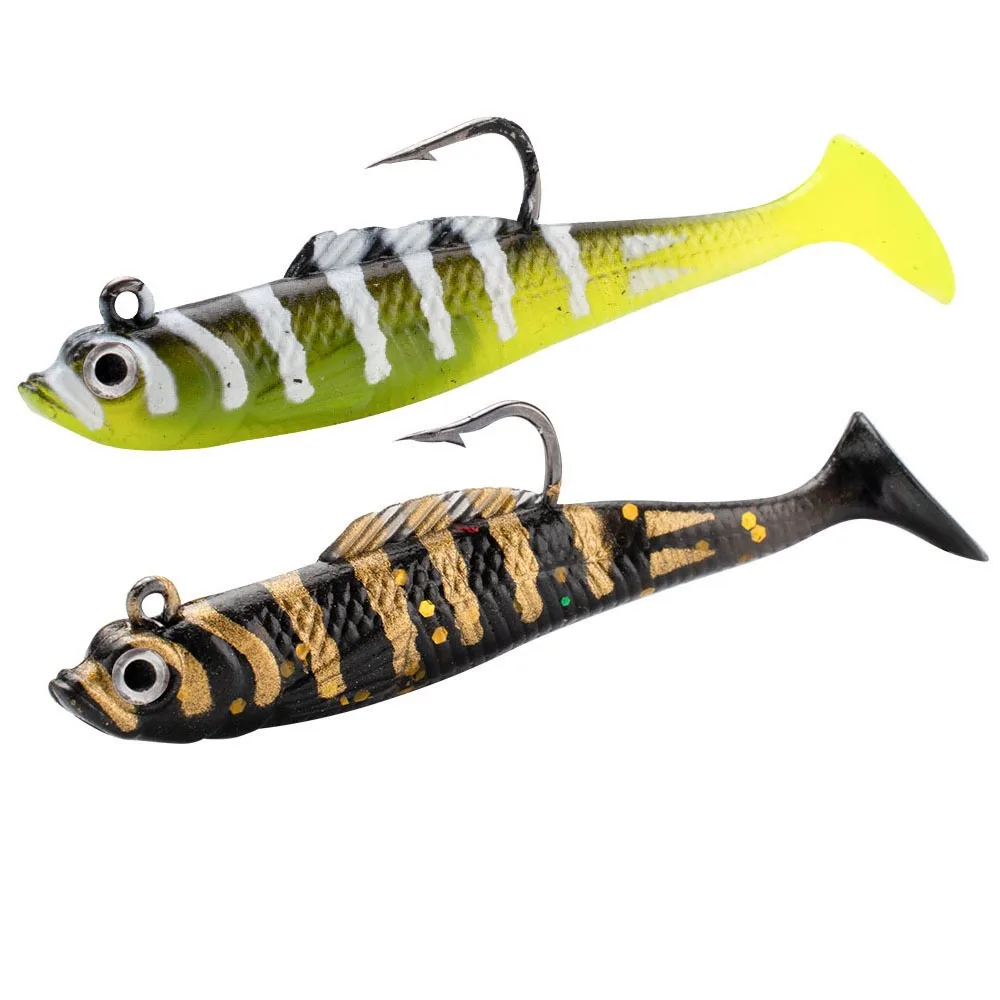 7 6 cm 5.6 g Lead Jig Plastic Fishing Bait Hooks T Soft Swimbait
