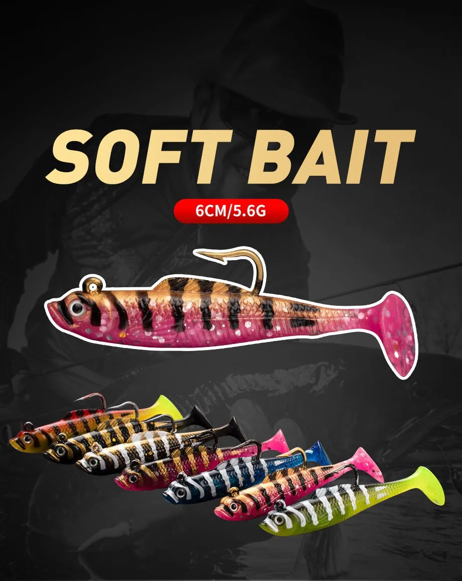 7 6 cm 5.6 g Lead Jig Plastic Fishing Bait Hooks T Soft Swimbait ABS Pencil Lure - view 6