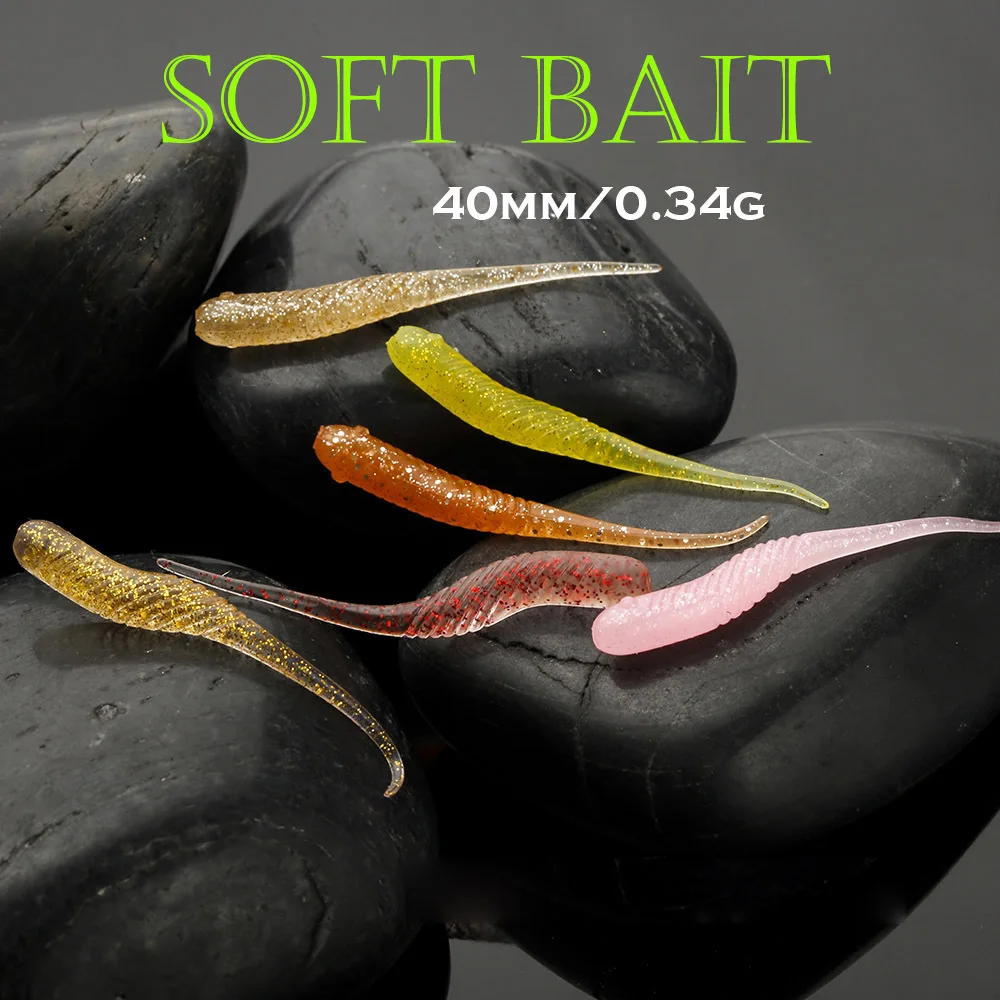 JIGGINGSOUL-SL087-4cm0.34g 20 / Soft Lure PVC Worm Swimbait ABS Pencil Lure - view 5