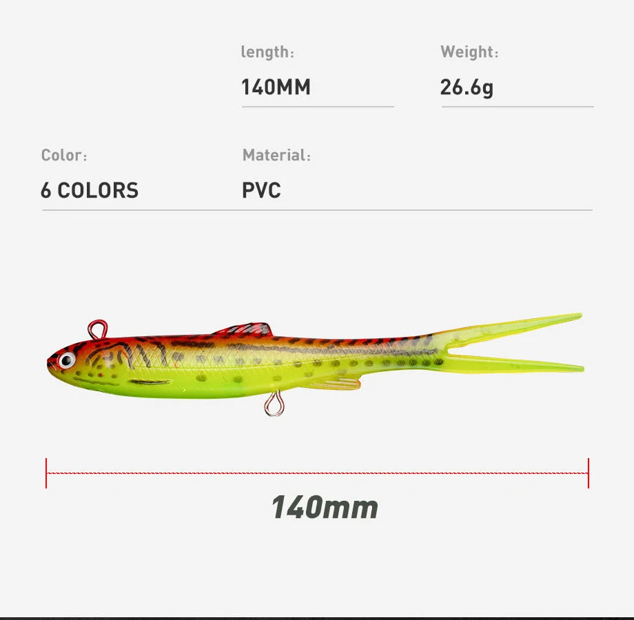 CHEERY 140mm Lead Soft Swimbait Blade Fishing Bait Lure ABS Pencil Lure - view 10