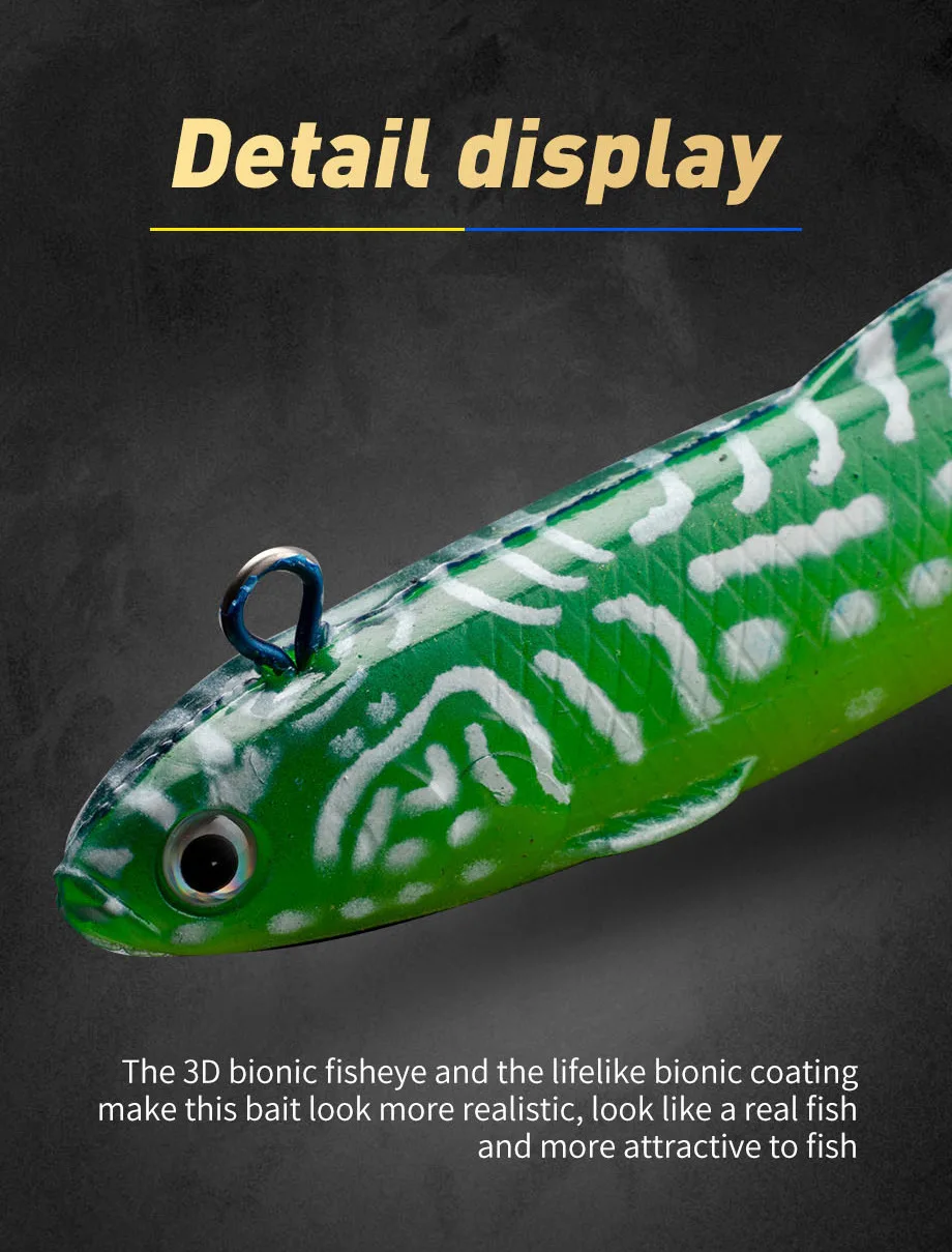 CHEERY 140mm Lead Soft Swimbait Blade Fishing Bait Lure ABS Pencil Lure - view 11