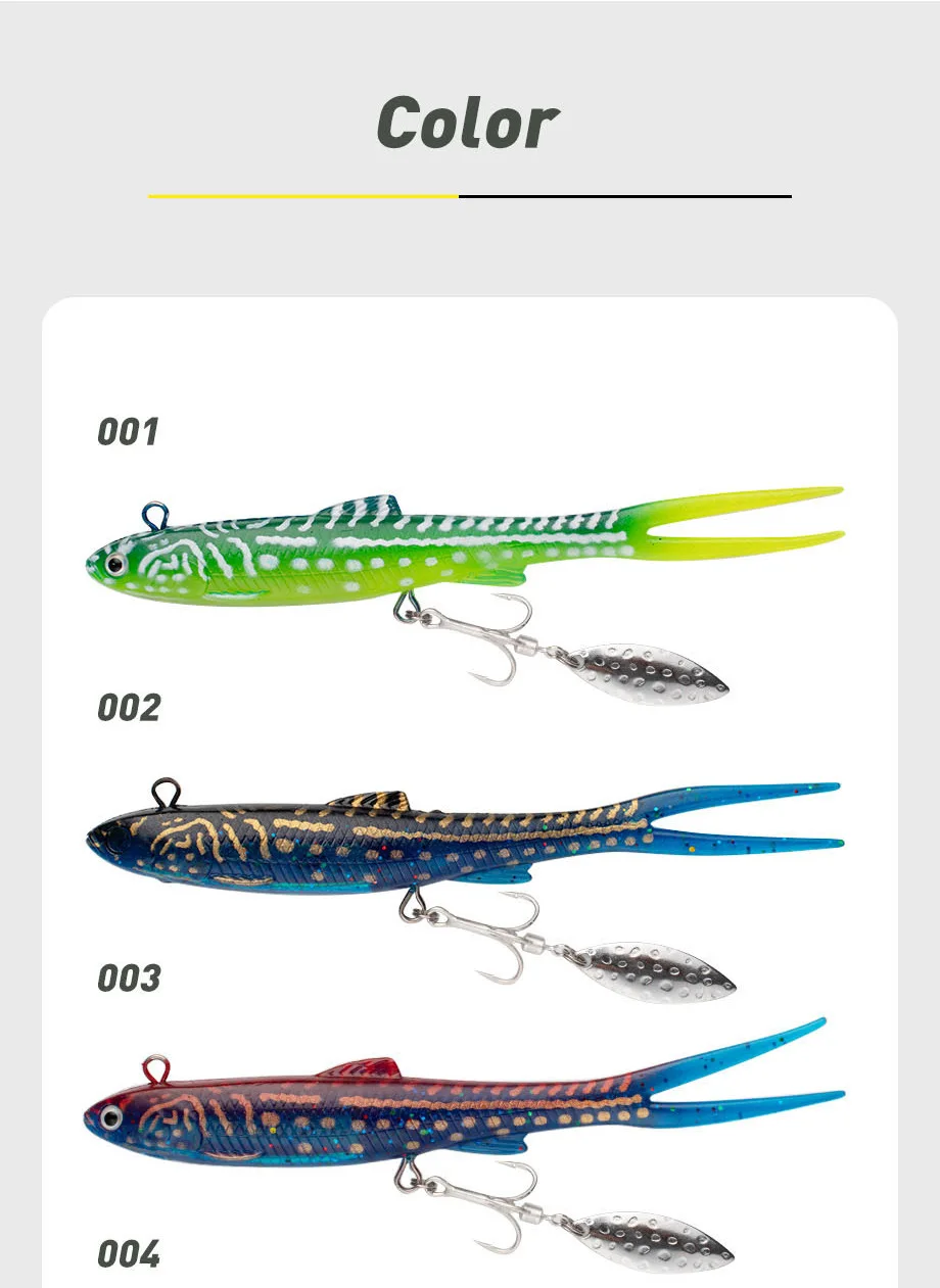 CHEERY 140mm Lead Soft Swimbait Blade Fishing Bait Lure ABS Pencil Lure - view 16