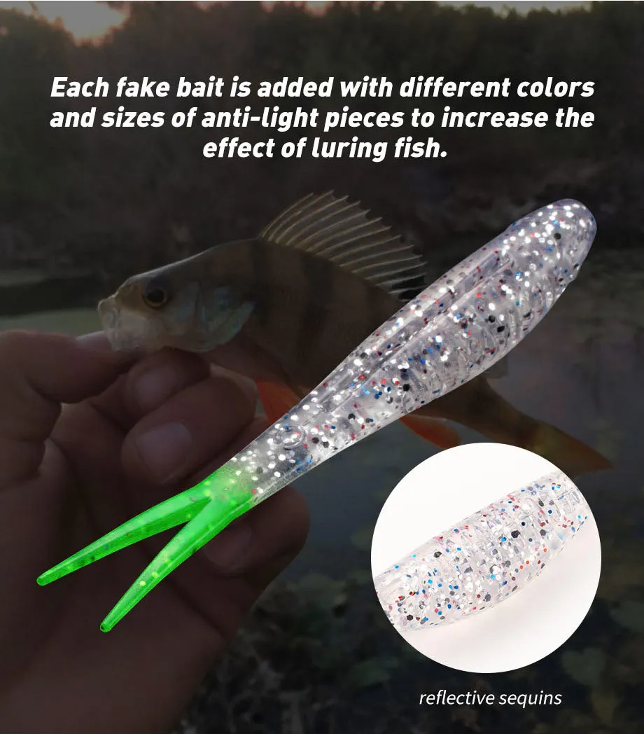 CHEERY 8cm 6 pack of TPR Soft Lure Plastic Carp Fishing Bait for ABS Pencil Lure - view 14