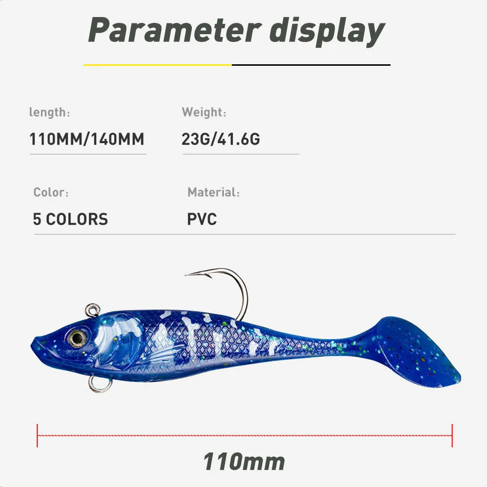 Soft PVC Salmon Fishing Bait - Bass Catfish Freshwater / ABS Pencil Lure - view 1