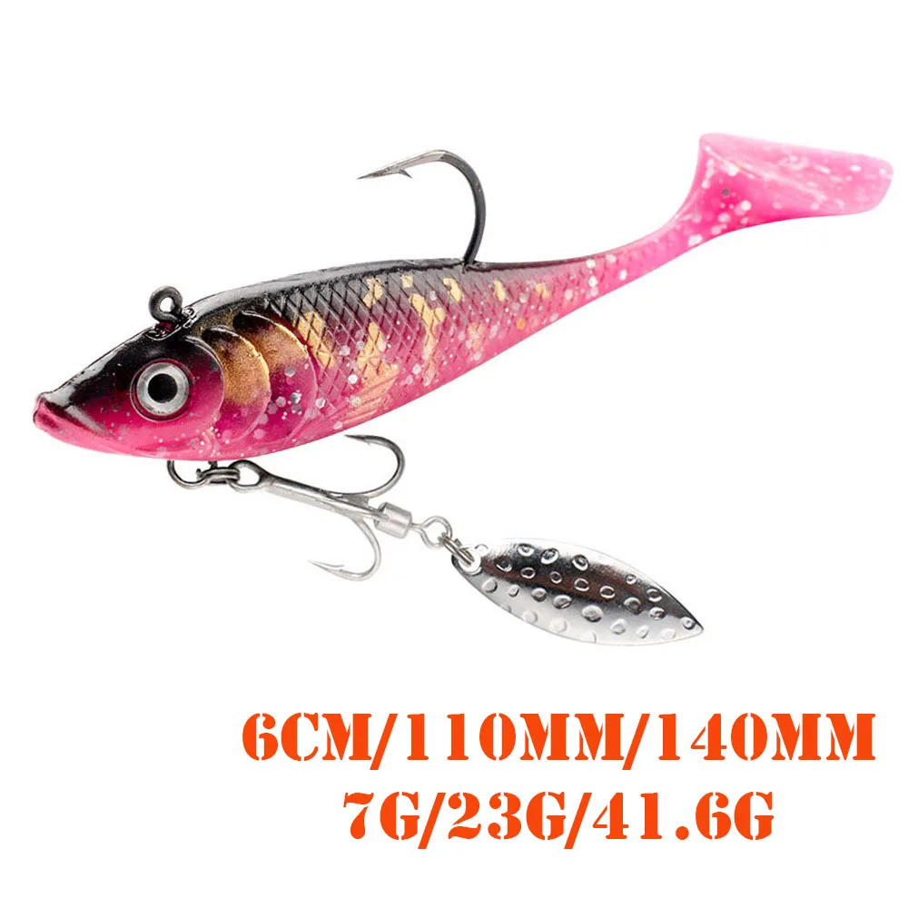 Soft PVC Salmon Fishing Bait - Bass Catfish Freshwater / ABS Pencil Lure - view 3