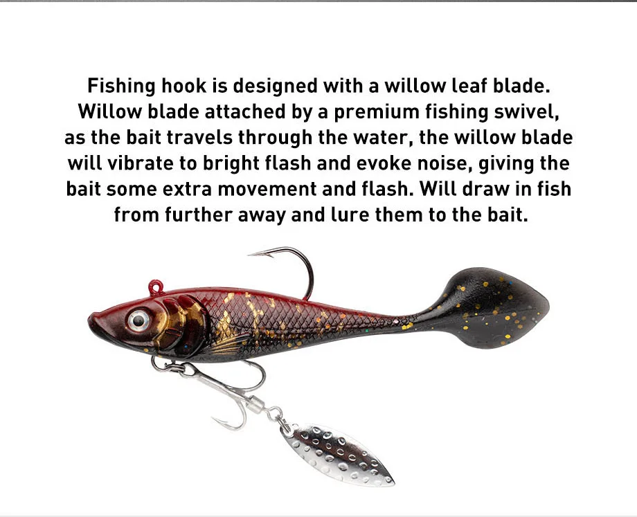 Soft PVC Salmon Fishing Bait - Bass Catfish Freshwater / ABS Pencil Lure - view 11