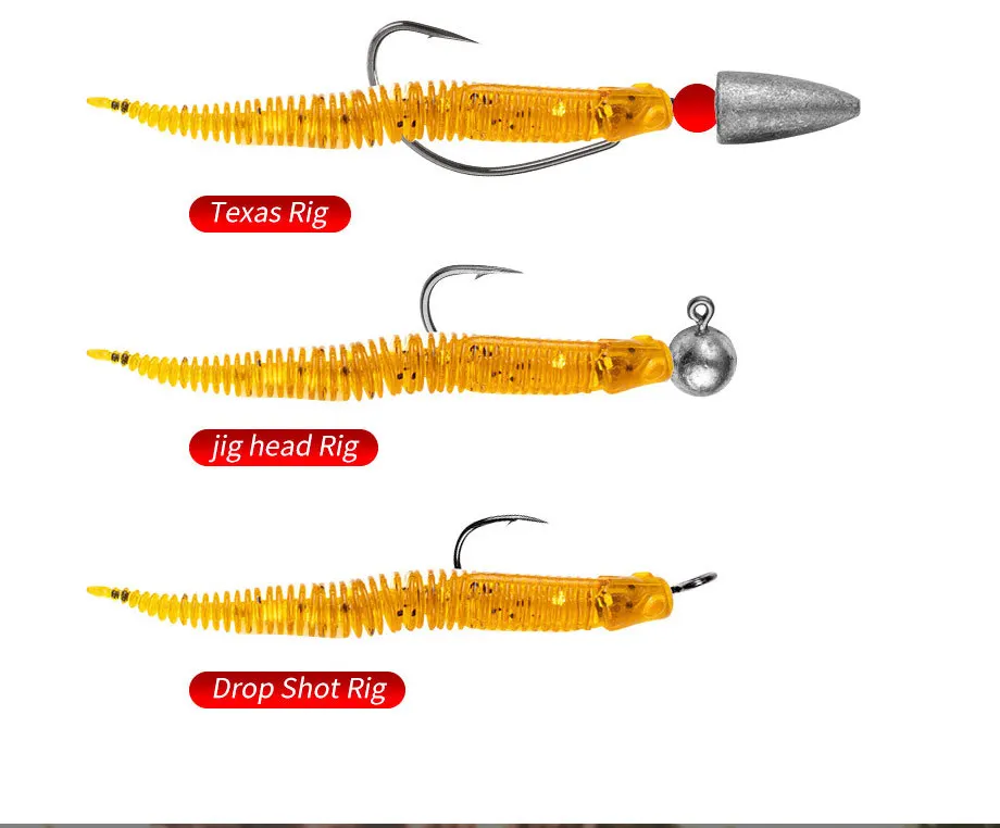 Cheery PVC Soft Lure Fishing Bait Bass Texas ABS Pencil Lure - view 10