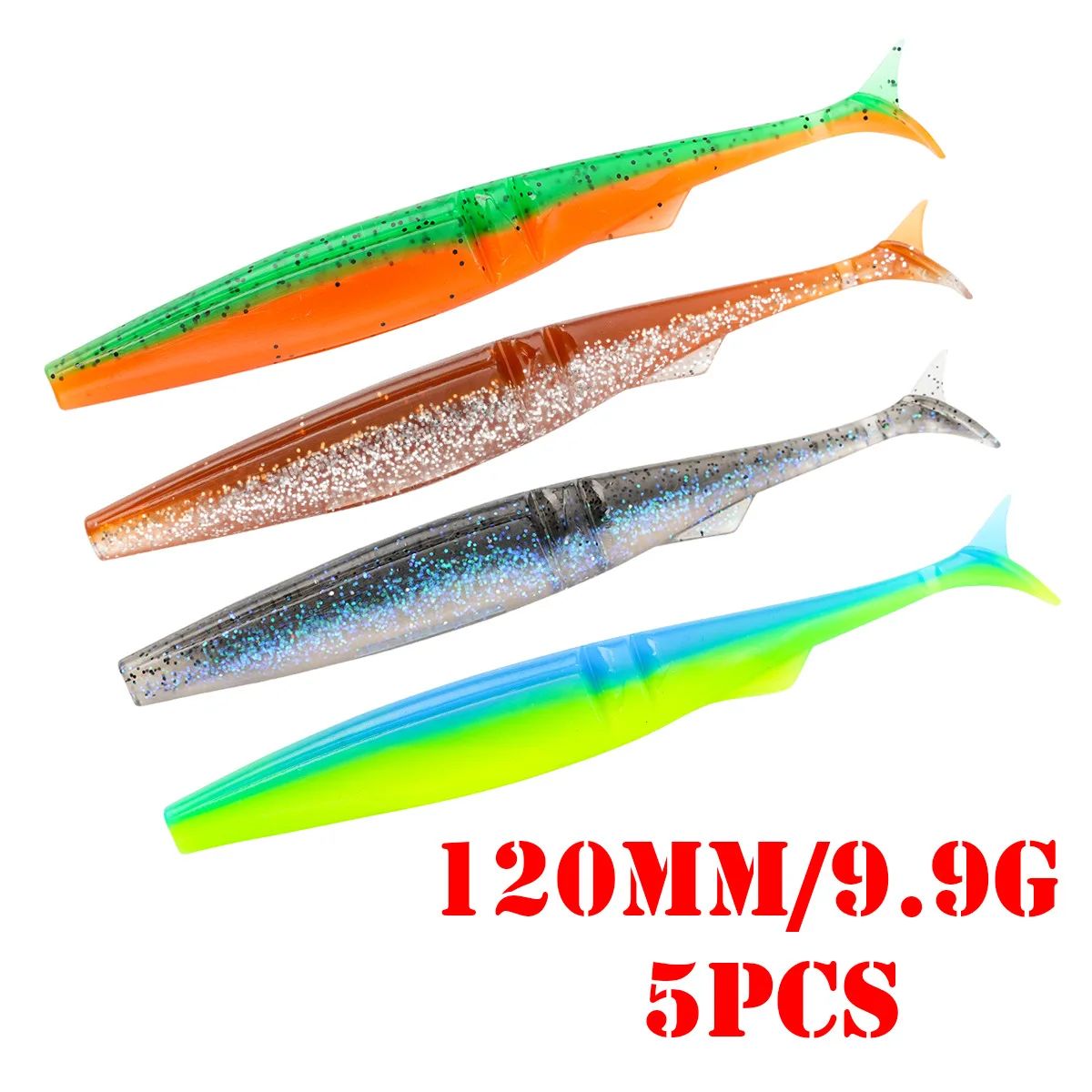 Cheery Crappie Fishing Bait PVC Artificial SINGKING Soft Lure T