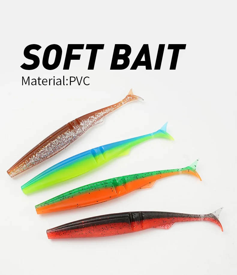 Cheery Crappie Fishing Bait PVC Artificial SINGKING Soft Lure T ABS Pencil Lure - view 7