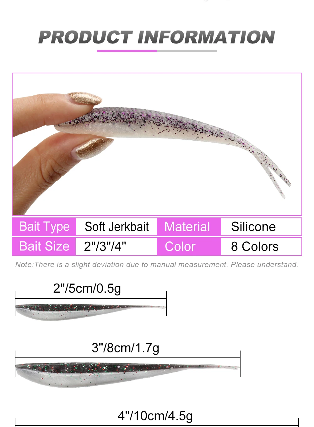 OEM Fishing Bait Soft Artificial 2 3 4 10 / Silicone ABS Pencil Lure - view 5
