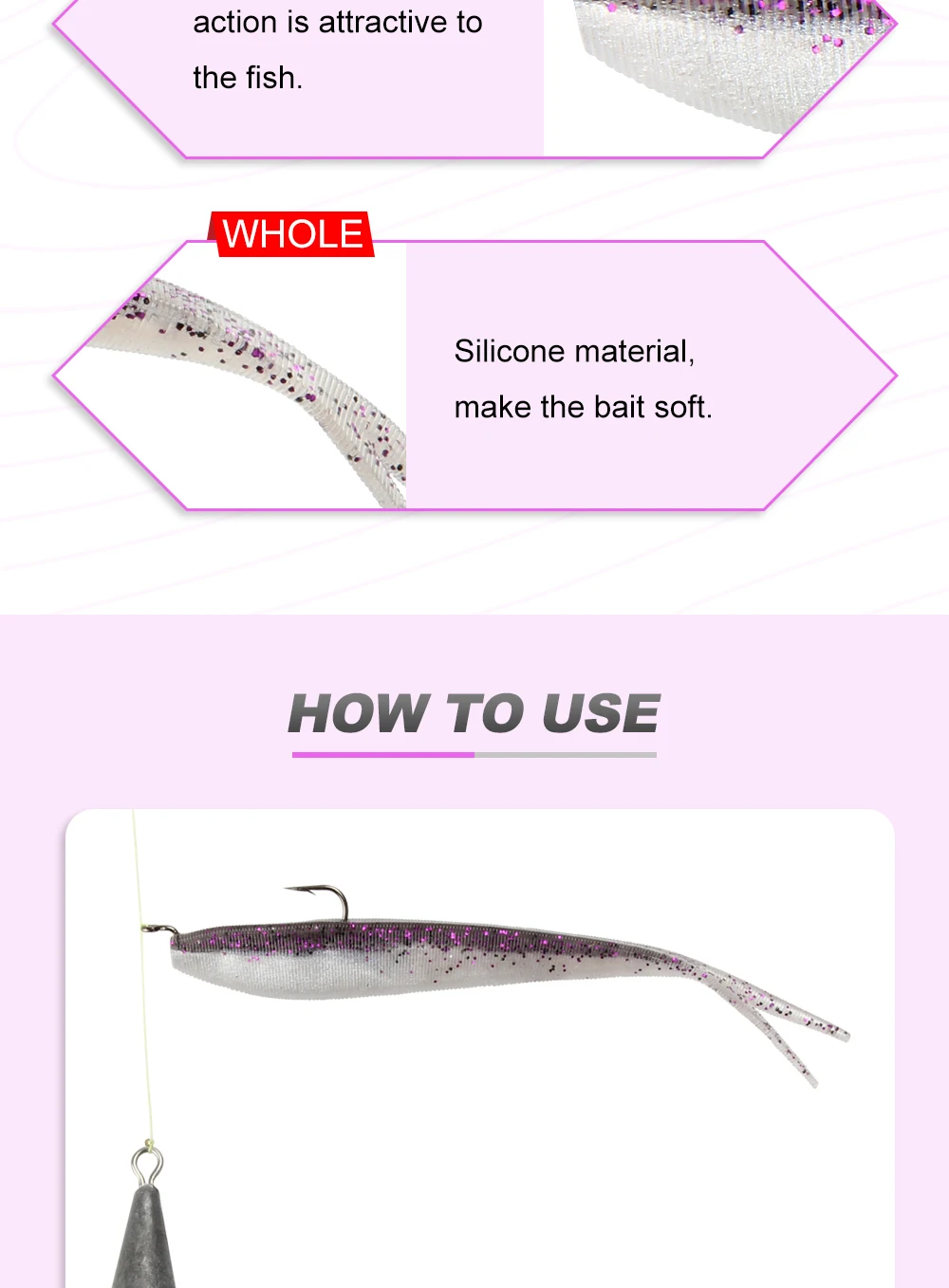 OEM Fishing Bait Soft Artificial 2 3 4 10 / Silicone ABS Pencil Lure - view 7
