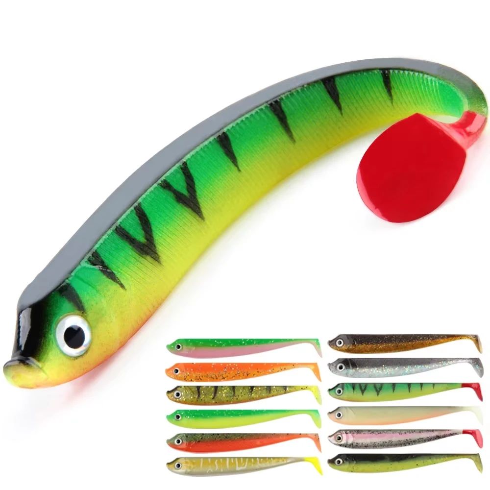 Spinpoler Soft Plastic Bass Artificial Fishing Bait PVC 75mm 95mm
