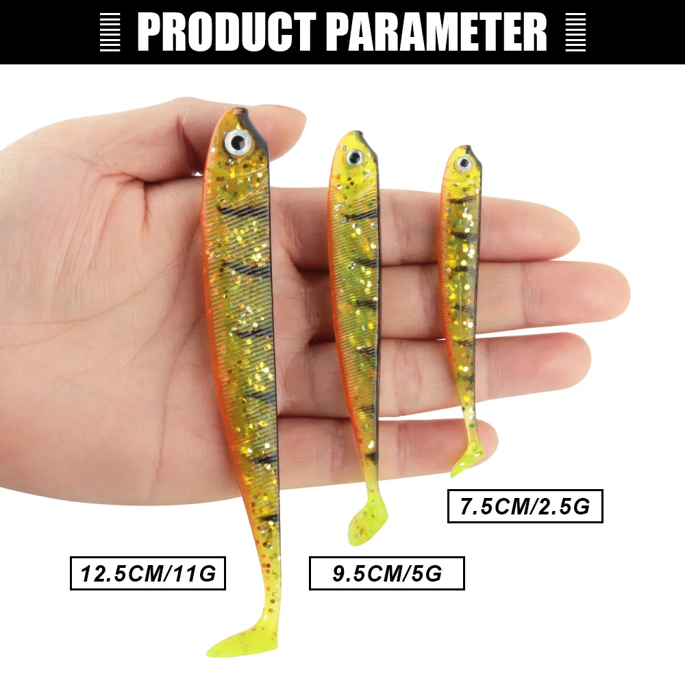 Spinpoler Soft Plastic Bass Artificial Fishing Bait PVC 75mm 95mm ABS Pencil Lure - view 13