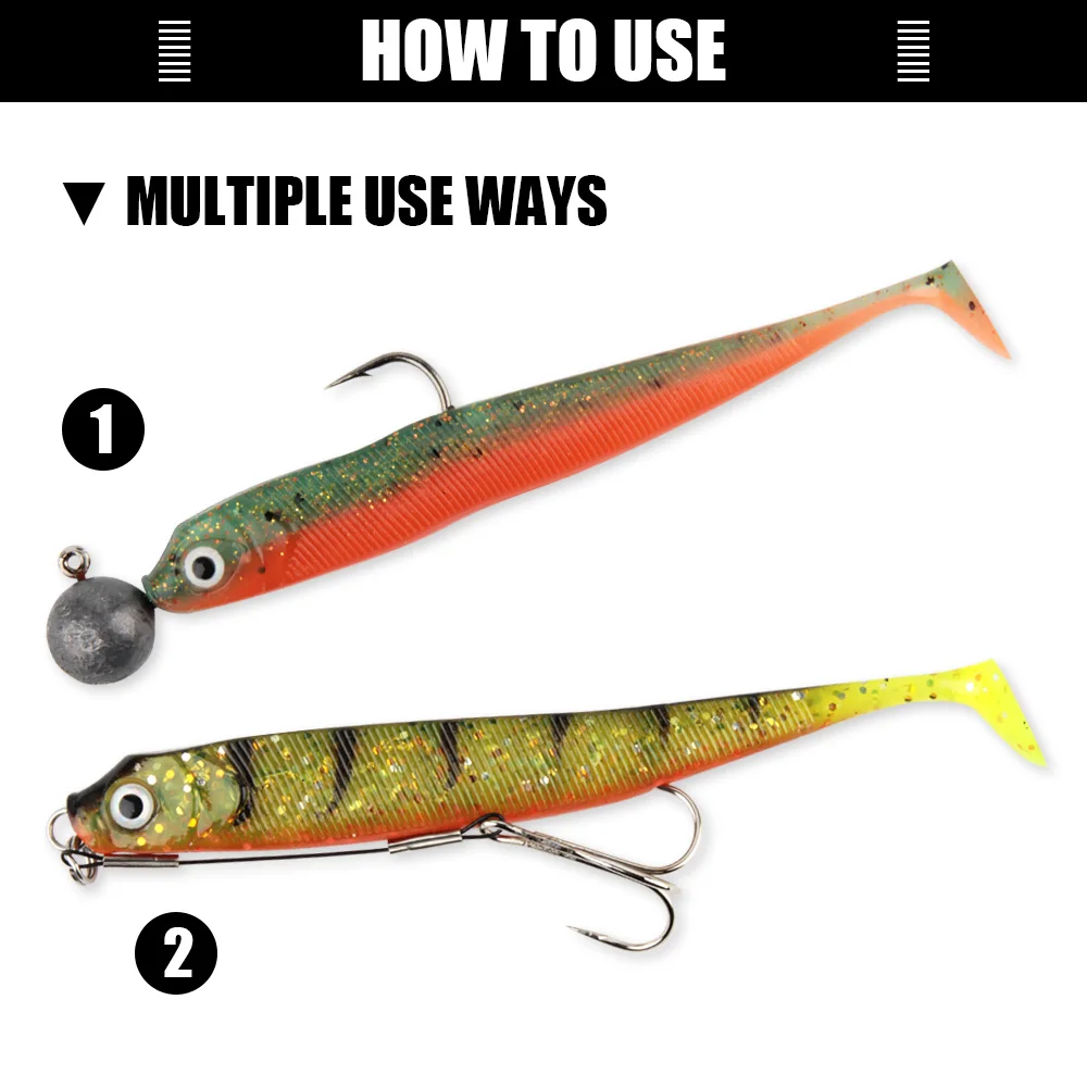 Spinpoler Soft Plastic Bass Artificial Fishing Bait PVC 75mm 95mm ABS Pencil Lure - view 15