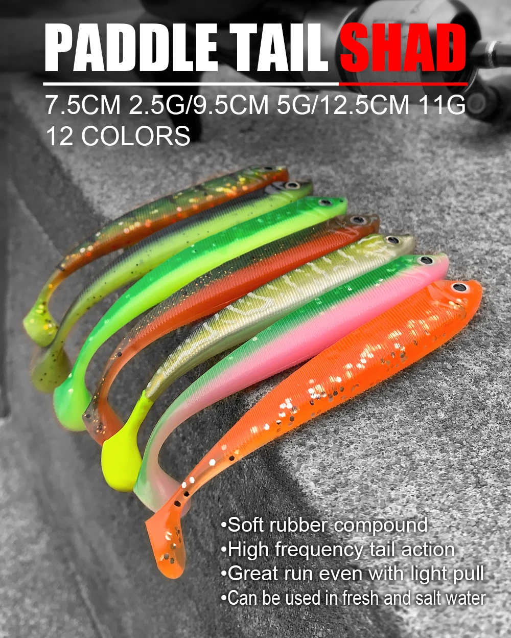 Spinpoler Soft Plastic Bass Artificial Fishing Bait PVC 75mm 95mm ABS Pencil Lure - view 17