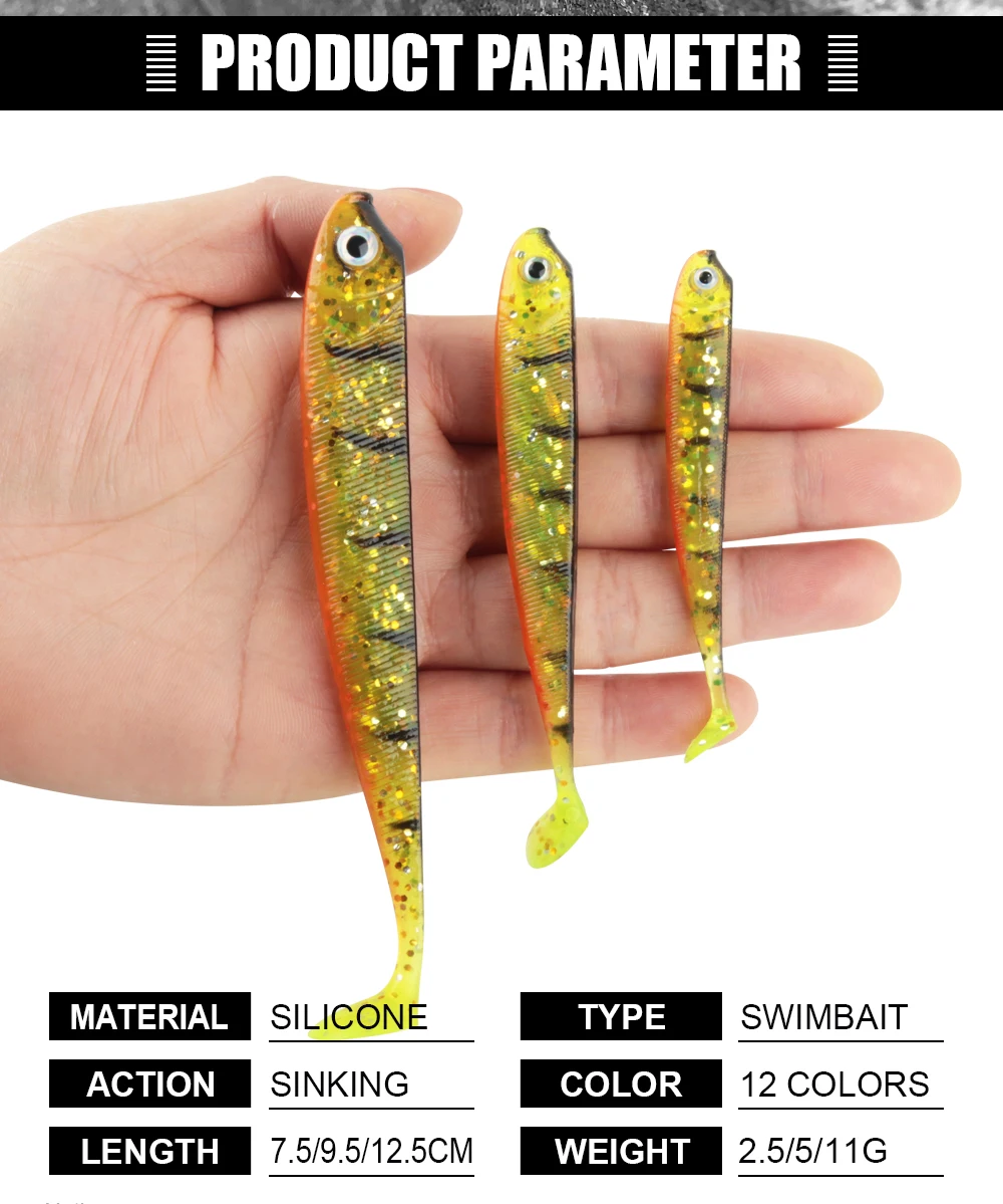 Spinpoler Soft Plastic Bass Artificial Fishing Bait PVC 75mm 95mm ABS Pencil Lure - view 18