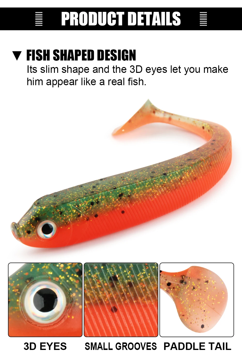 Spinpoler Soft Plastic Bass Artificial Fishing Bait PVC 75mm 95mm - Pencil Lure by Cheery