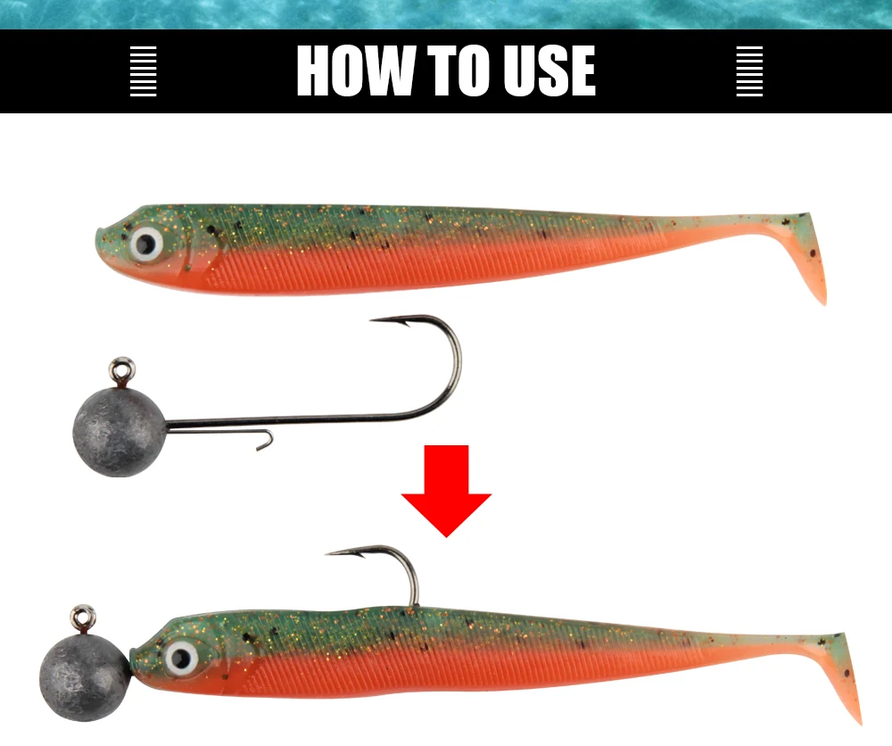 Spinpoler Soft Plastic Bass Artificial Fishing Bait PVC 75mm 95mm ABS Pencil Lure - detail 2