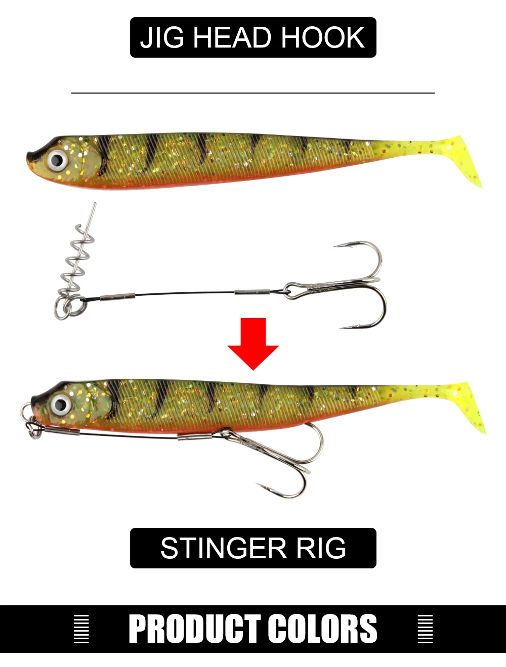 Spinpoler Soft Plastic Bass Artificial Fishing Bait PVC 75mm 95mm ABS Pencil Lure - detail 3