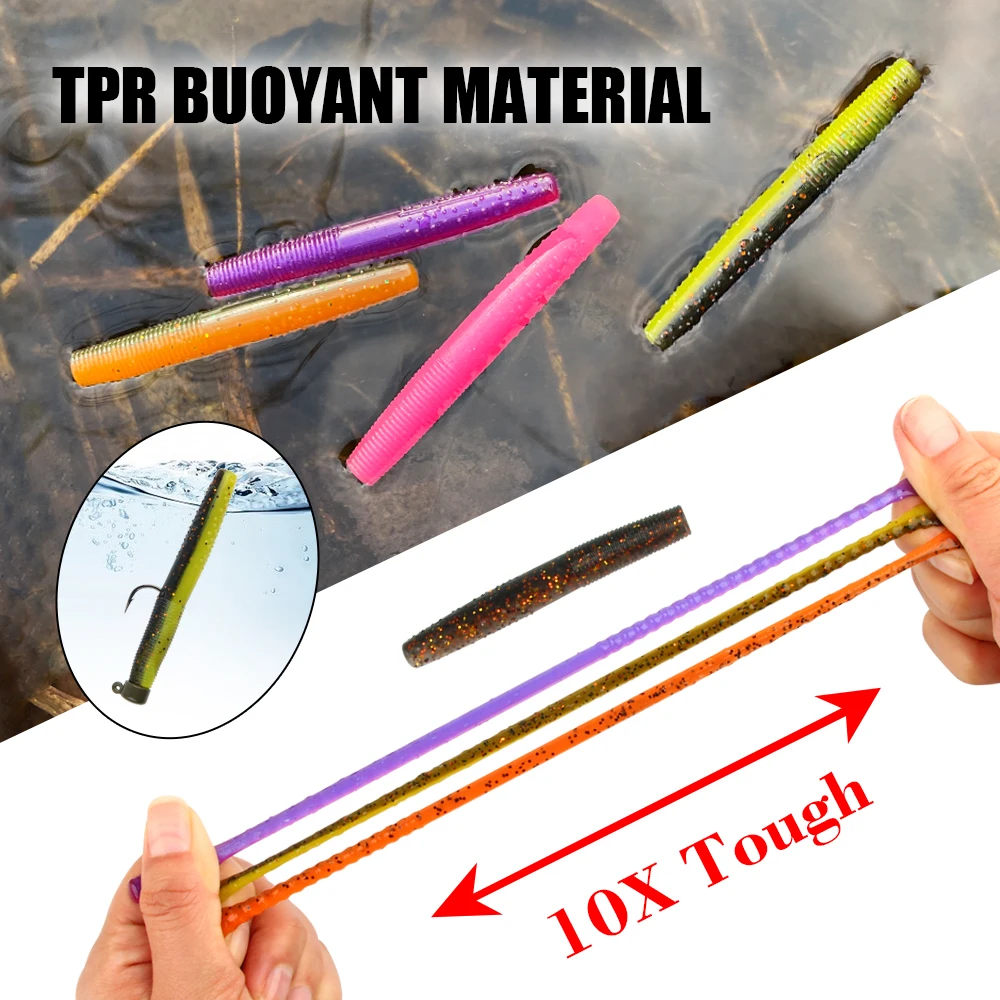 Spinpoler Soft Worm Senko Finesse TPR Ned Rig 2.75 Fishing Bait ABS Pencil Lure - view 2