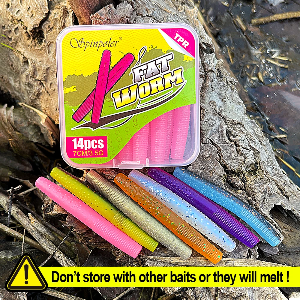 Spinpoler Soft Worm Senko Finesse TPR Ned Rig 2.75 Fishing Bait ABS Pencil Lure - view 5