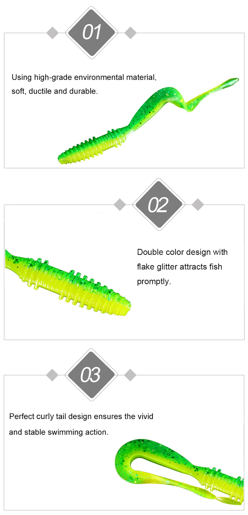 NOEBY 2.7g Silicone Fishing Bait Luminous for Carp Bass Saltwater ABS Pencil Lure - view 2