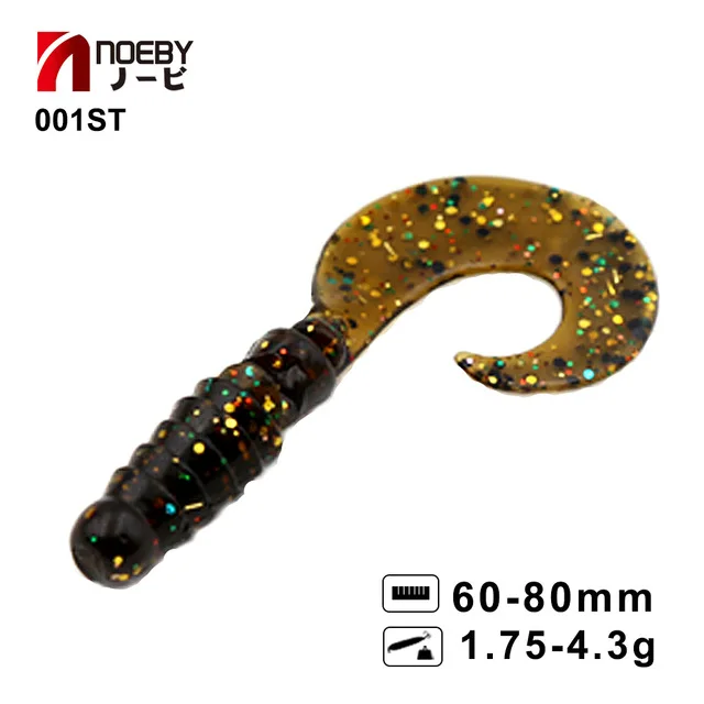 NOEBY Freshwater Other Fishing Bait 60 mm 80 mm Silicone Bass