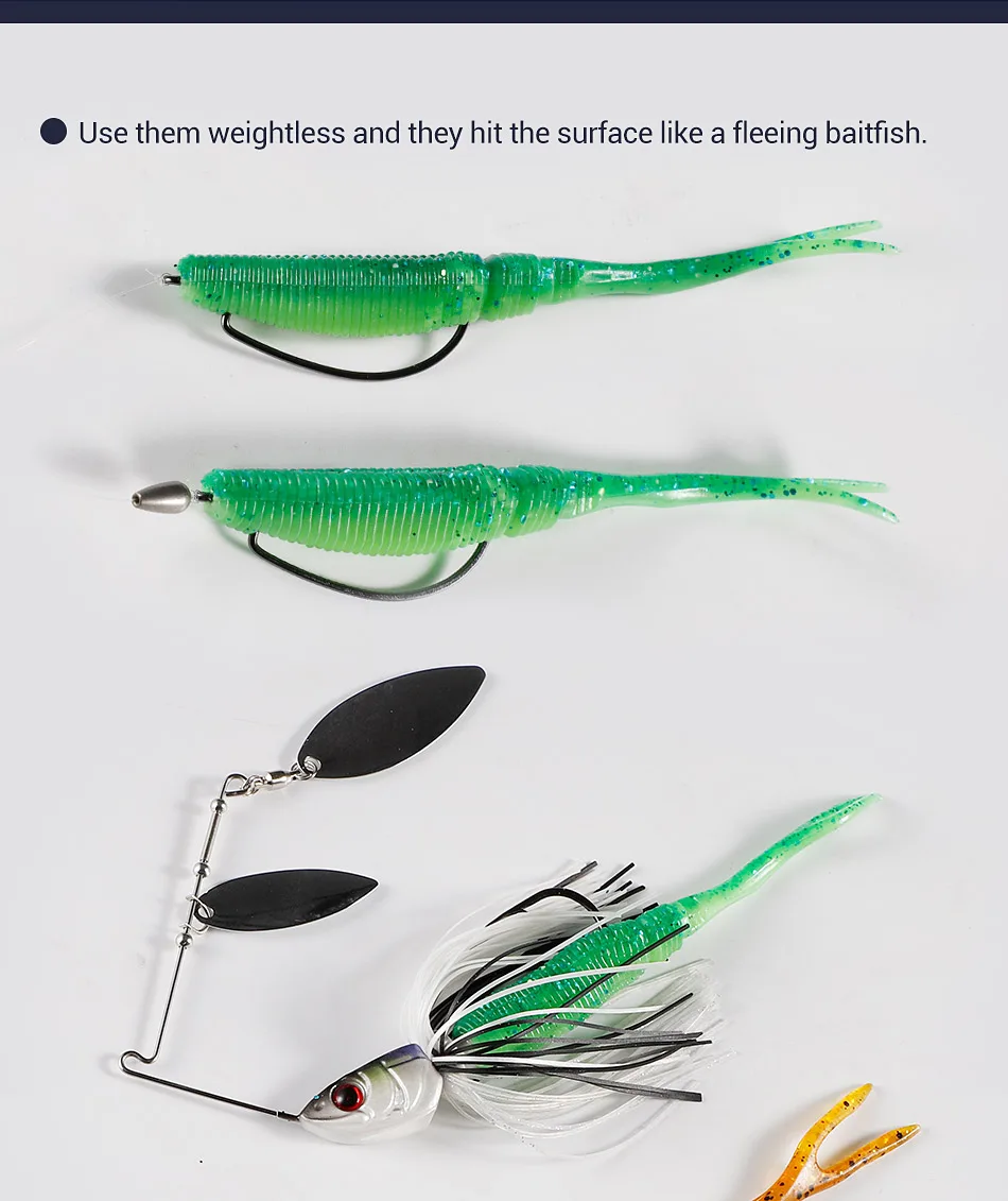 NOEBY 12.5 cm 7.5 g Fishing Bait Soft Worm Plastic Bass ABS Pencil Lure - view 12