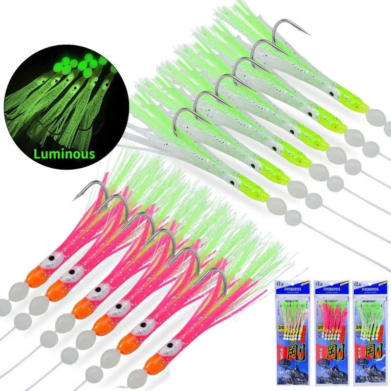 Luminous Octopus Fishing Bait Set 14.5 g 180 cm 6 Trolling
