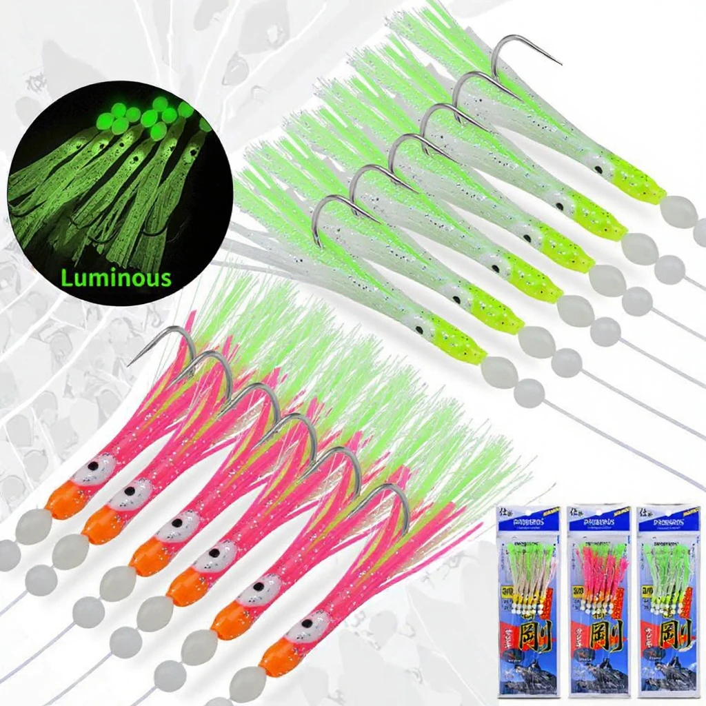 Vikinger Octopus Fishing Bait Set 14.5 g 180 cm 6 Trolling ABS Pencil Lure - view 2