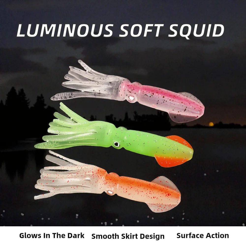 100 mm 9 g PVC Luminous Squid Octopus Fishing Bait ABS Pencil Lure - view 12