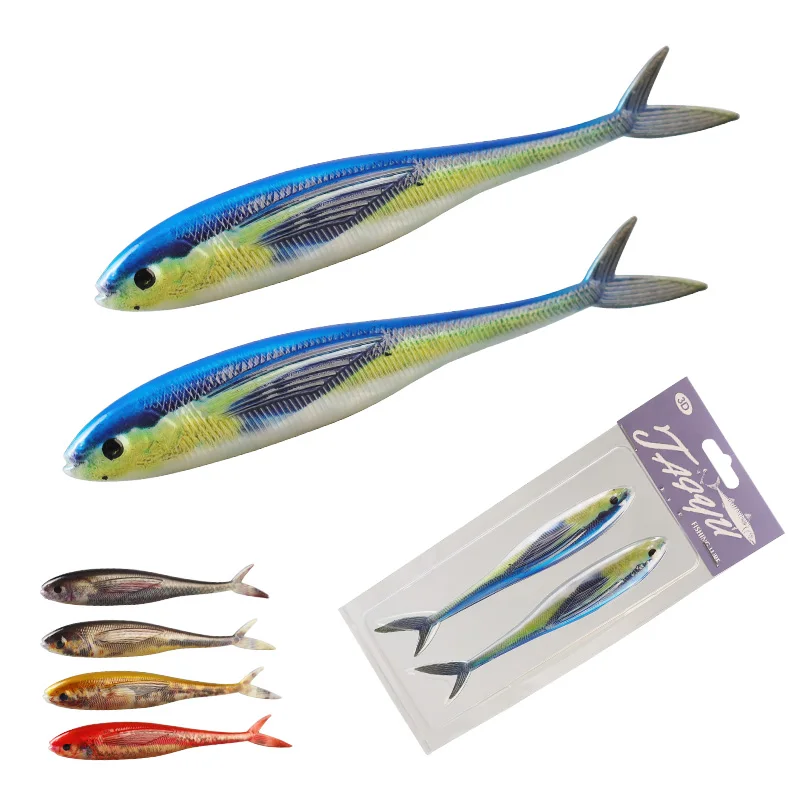Cheery DN 12.5cm 11g Fluke Lure Split Tail Soft Plastic Fishing ABS Pencil Lure - view 7