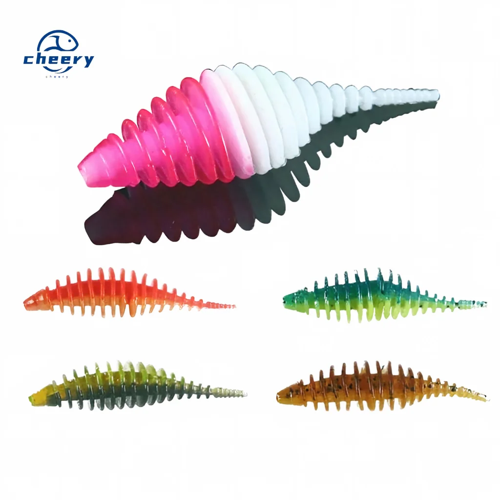 CHEERY 1 / 50 mm 1.6 g PVC Soft Worm Plastic Fishing Bait