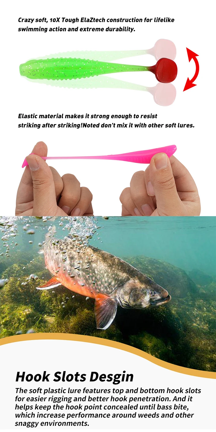 Cheery Wholesale Soft Lure 8cm/5g 7 / Paddle Tail Shrimp Fishing ABS Pencil Lure - view 8