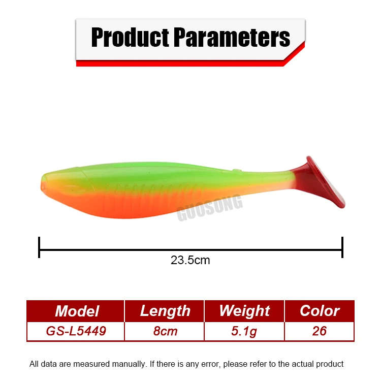 Cheery Wholesale Soft Lure 8cm/5g 7 / Paddle Tail Shrimp Fishing ABS Pencil Lure - view 10