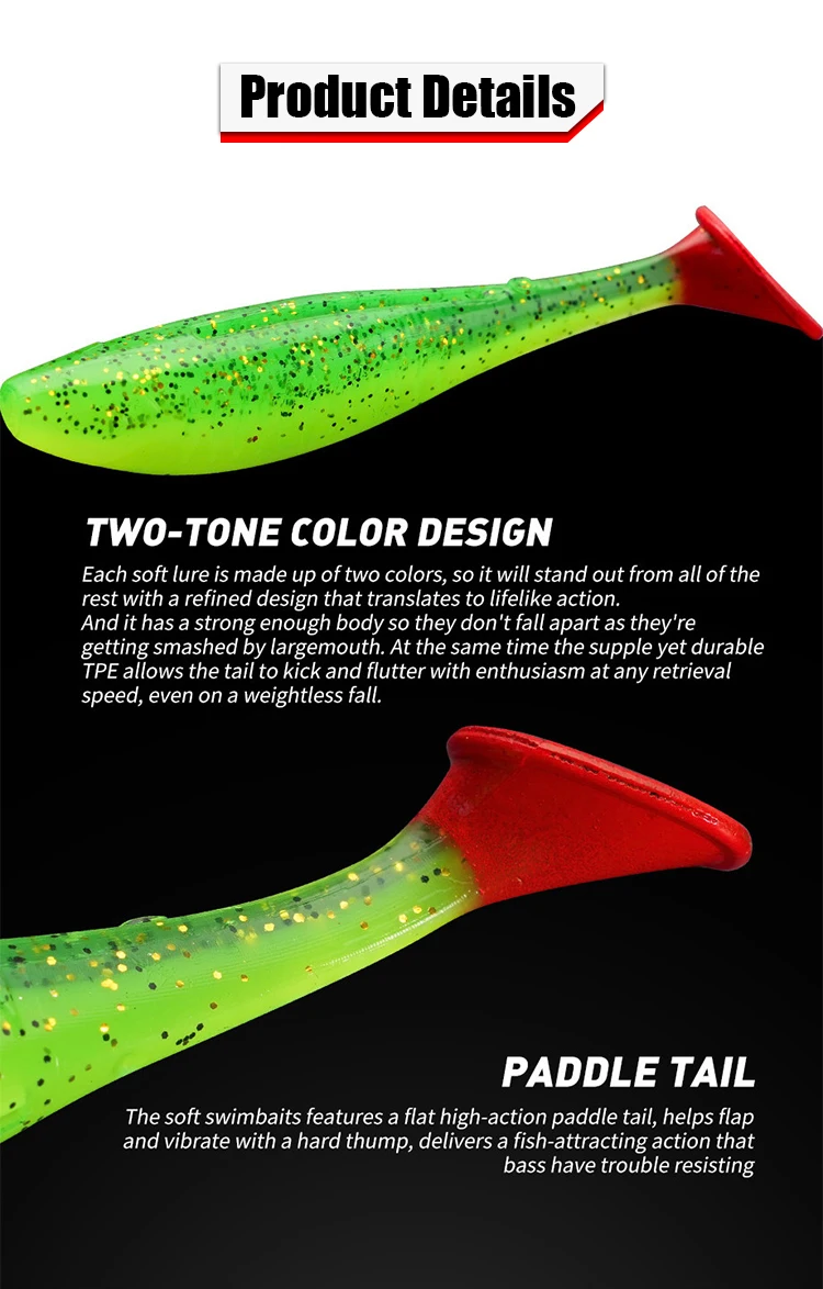 Cheery Wholesale Soft Lure 8cm/5g 7 / Paddle Tail Shrimp Fishing ABS Pencil Lure - view 12