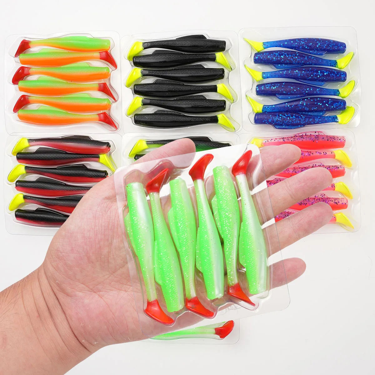 Cheery New 8.5cm 4.8g 6 / TPE Soft Fishing Bait Paddle Tail 15 ABS Pencil Lure - view 2