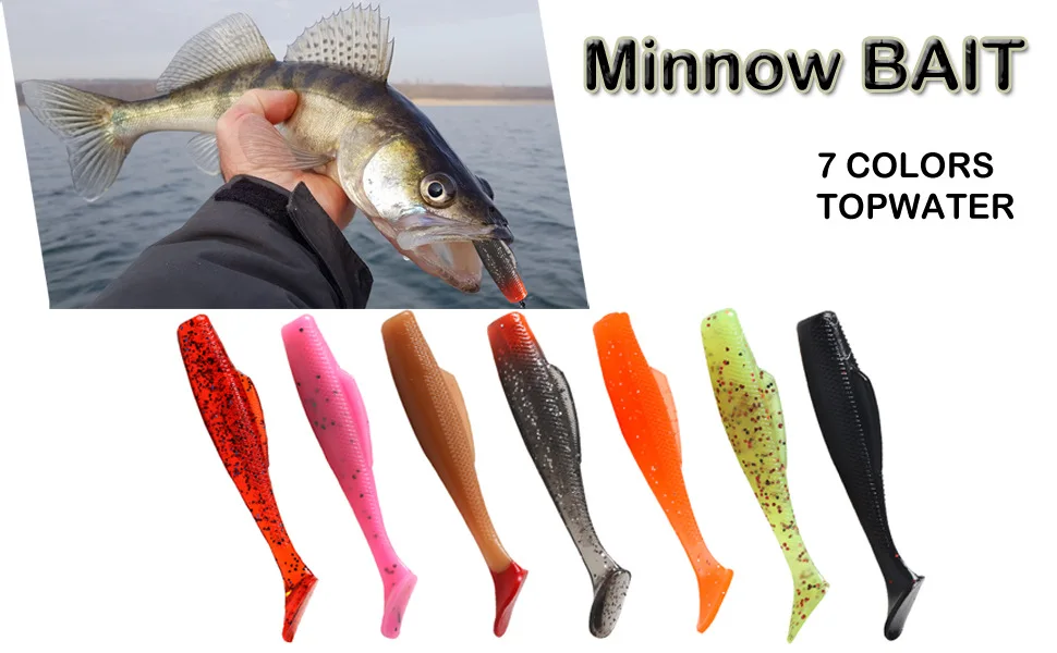 Cheery Cross Border TPR Soft Lure Paddle Tail Swimbait 4.8 g 8 cm ABS Pencil Lure - view 7