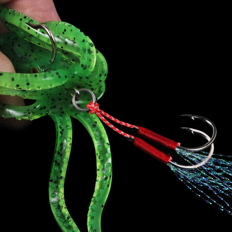 110 mm 21 g Luminous Silicone Artificial Squid Octopus Hooks for Soft Lure ABS Pencil Lure - view 5